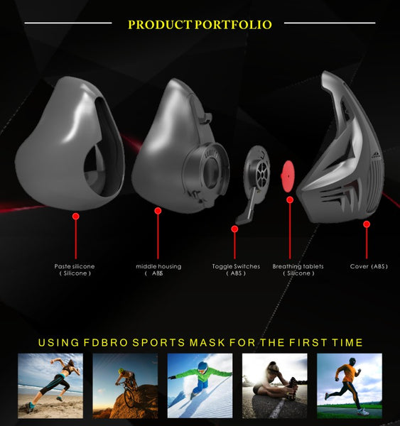 High Altitude training  sport mask, oxygen deprivation mask for high intensity training - Ameeru Goods